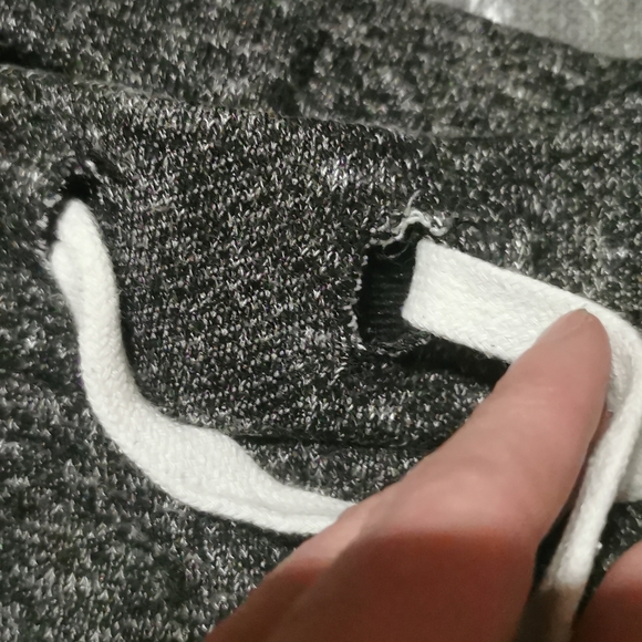 Ardene Sock Monkey casual pants small s red white drawstring - Picture 6 of 12